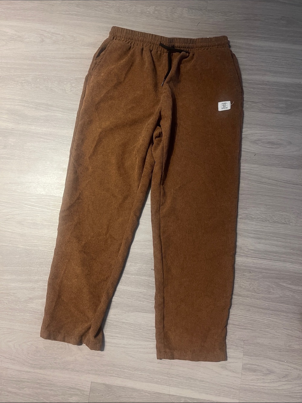 Men's Corduroy Drawstring Pants and shirt set